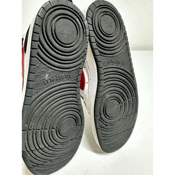 Nike Court Borough Mid 2 GS 'White Black University Red Size 5,5Y - Picture 5 of 8